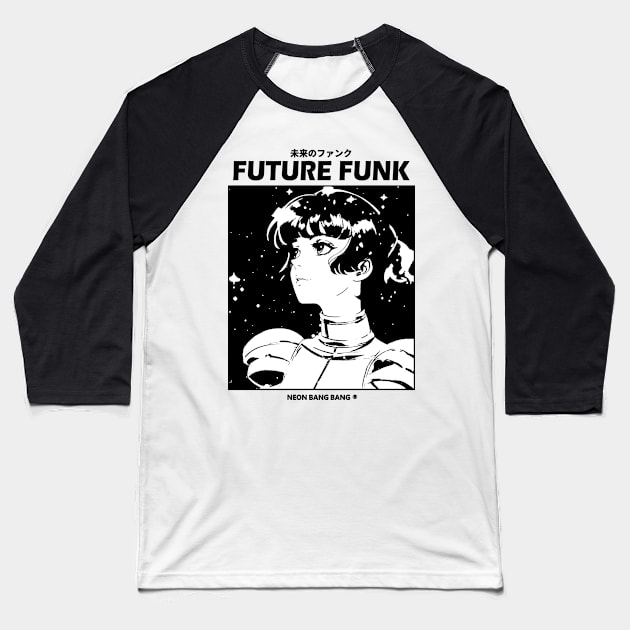 Future Funk Vaporwave Manga Aesthetic Baseball T-Shirt by Neon Bang Bang